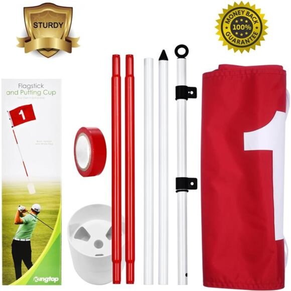 Golf Flagstick6ft,Portable FiveSection Design for Backyard Practice PuttingGreen - Picture 6 of 7